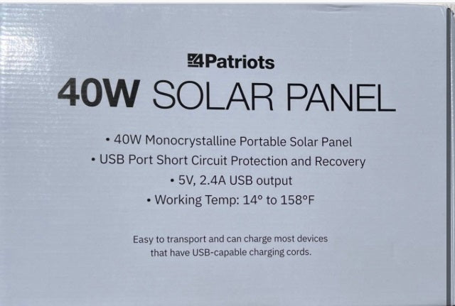 4Patriots Generator With Solar Panel