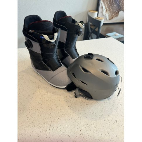 Burton Ion Snowboard Boots and Giro Helmet Men's 13